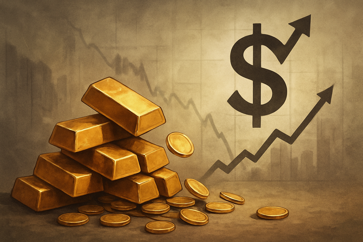Gold's Glitter Fades: Strong Dollar and Hawkish Fed Outlook Drive Prices Down