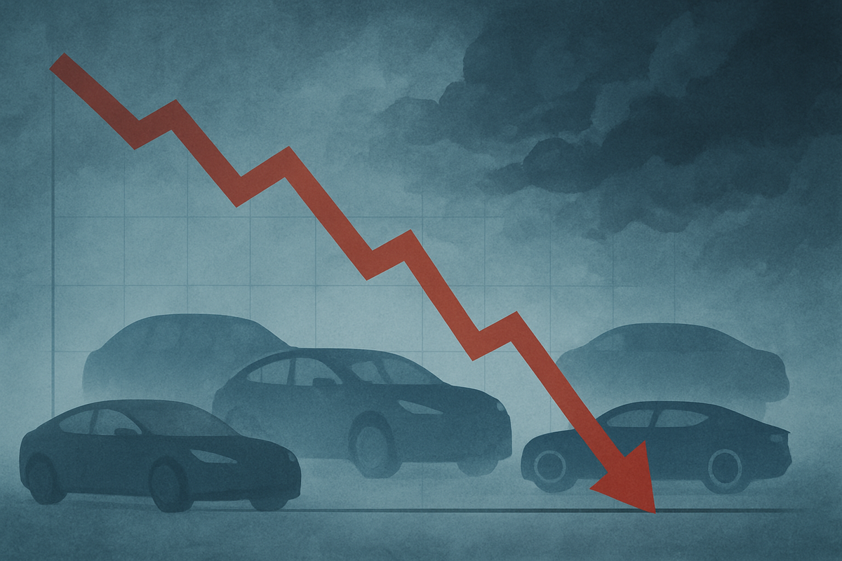 Tesla Tumbles Amidst Broader Market Jitters and Intensifying EV Headwinds