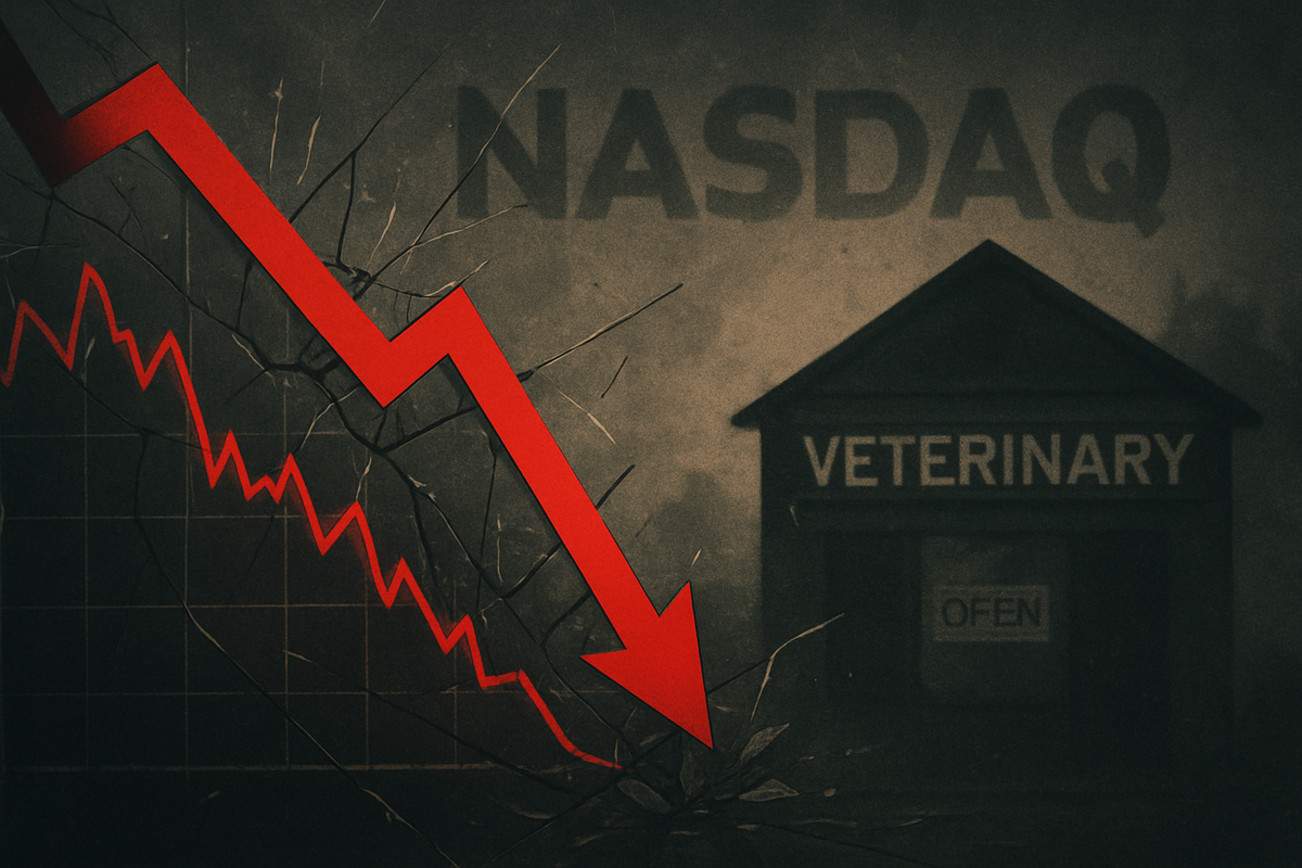 Inspire Veterinary Partners Plunges Over 60% as Nasdaq Delisting Looms