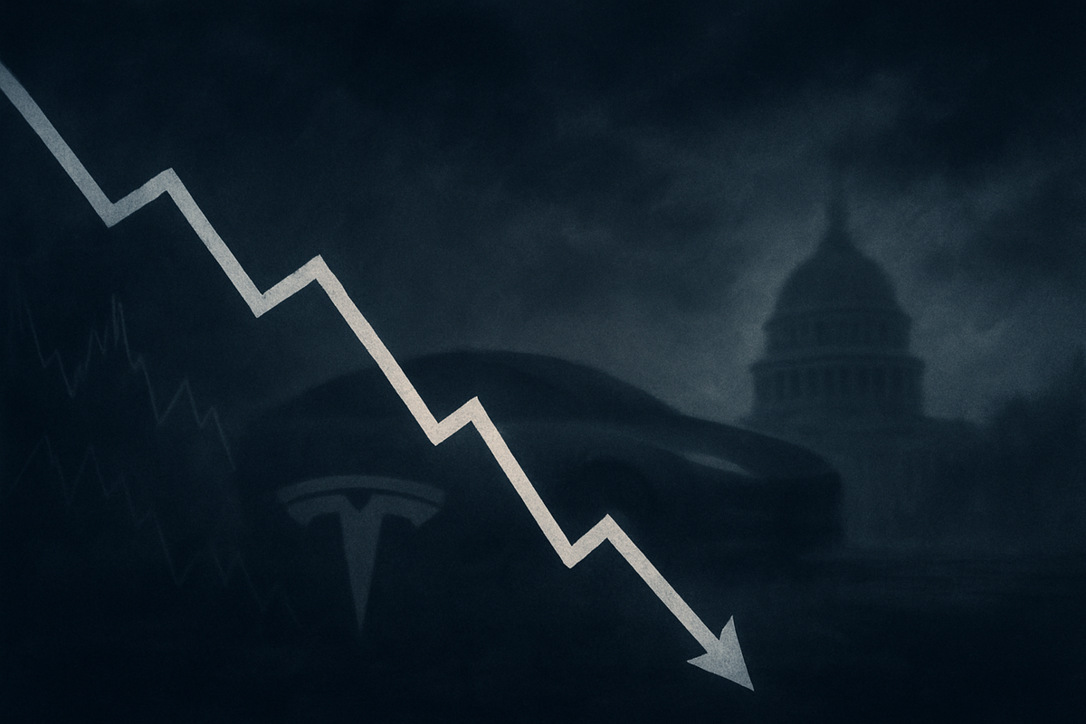 Tesla Tumbles as Musk's Trillion-Dollar Pay Package Sparks Investor Outcry Amid Broad Market Gloom