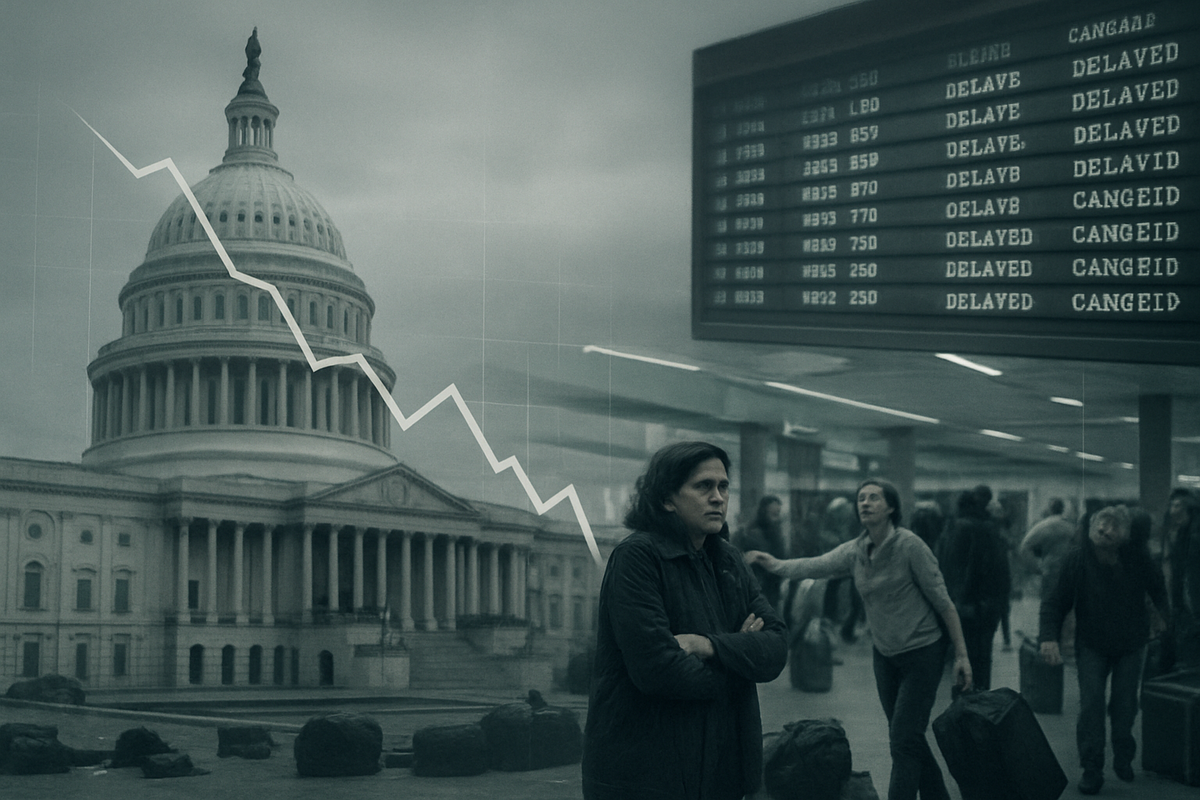 Government Shutdown Grips Nation: Economic Fallout Deepens as Airspace Chaos and Consumer Fear Mount