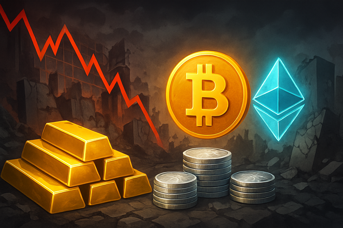 Kiyosaki Sounds Alarm: "Massive Crash Beginning," Urges Shift to Gold, Silver, Bitcoin, and Ethereum