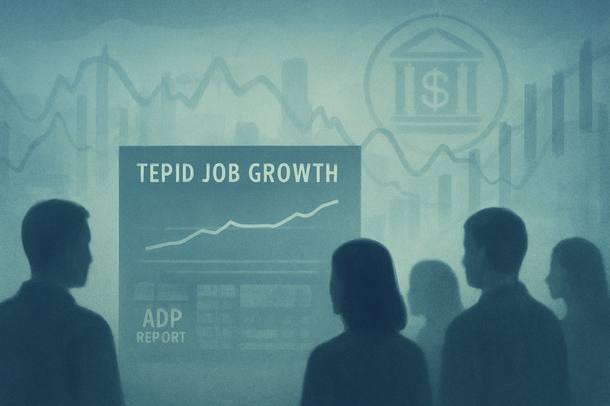 ADP Report Reveals Tepid Job Growth, Fuels Rate Cut Hopes Amidst Market Volatility