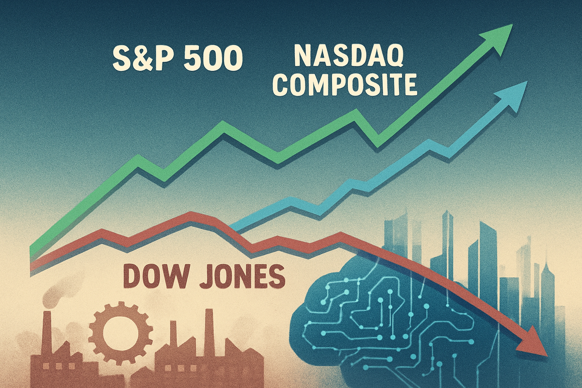 The Divergent Path: Dow Jones Stumbles as Tech-Fueled Indexes Soar, Raising Questions for the Bull Run