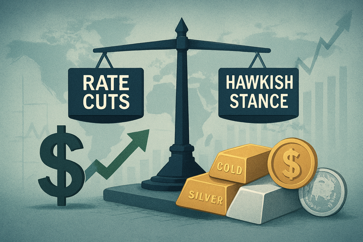 Federal Reserve's Hawkish Stance Casts a Shadow: Gold and Silver Prices Retreat Amidst Dollar Strength