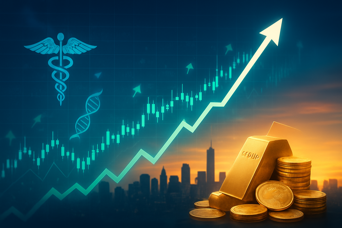 Dow Surges 400 Points Amid Broad Market Rally; Healthcare and Precious Metals Shine, Barrick Gold Signals Strength
