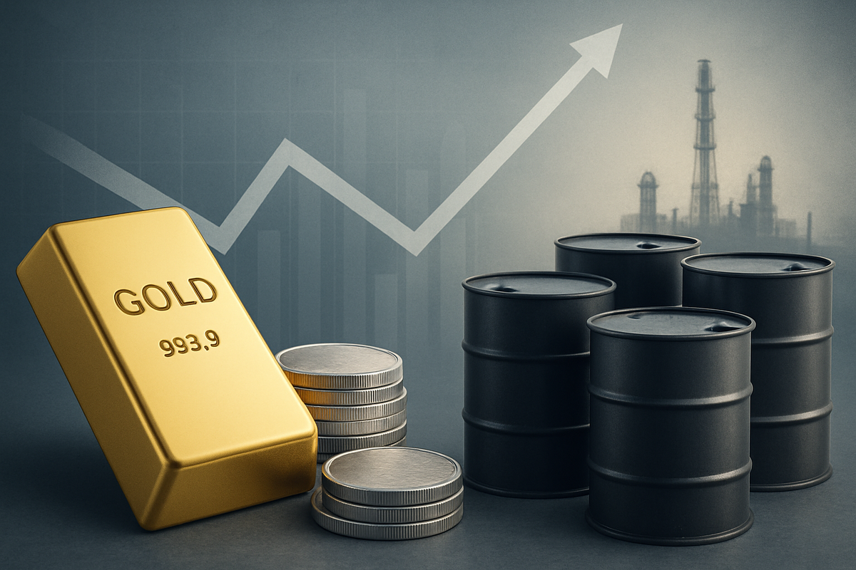 Precious Metals and Oil Retreat as Investors Take Profits Amidst Rising US Yields and Oversupply Fears