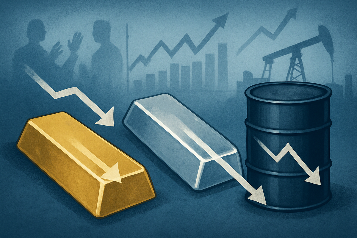 Gold, Silver, and Oil Retreat: Profit-Taking, Rising Yields, and Oversupply Drive Commodity Correction