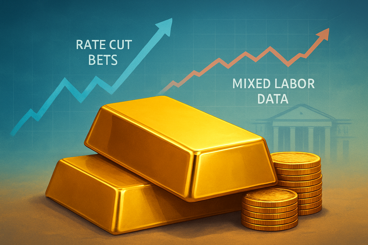 Gold Shines Bright: Rate Cut Bets Outweigh Mixed Labor Data, Signaling Bullish Future