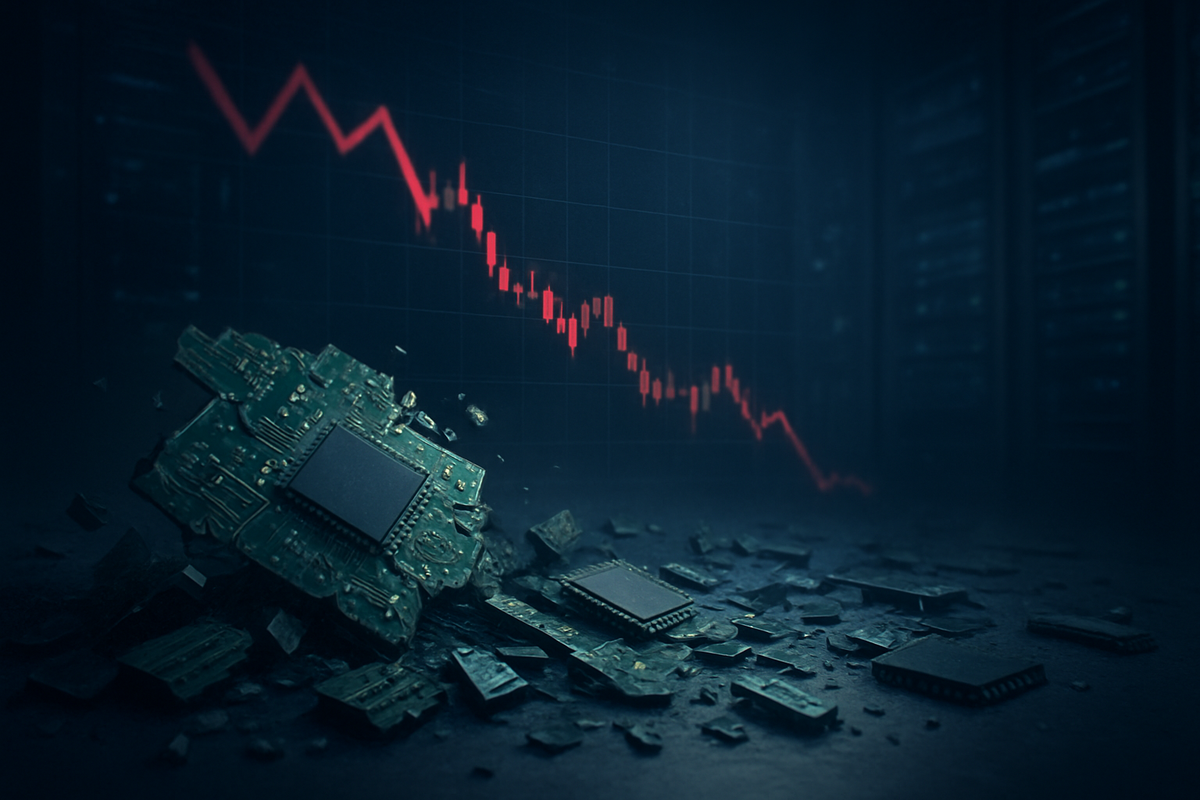Chip Stocks Tumble, Dragging Market Lower Amid Widespread Tech Sell-Off and AI Valuation Fears