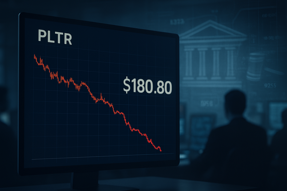 Palantir Shares Retreat to $180.80 as Hawkish Fed Minutes and Institutional Rebalancing Cool Year-End Rally