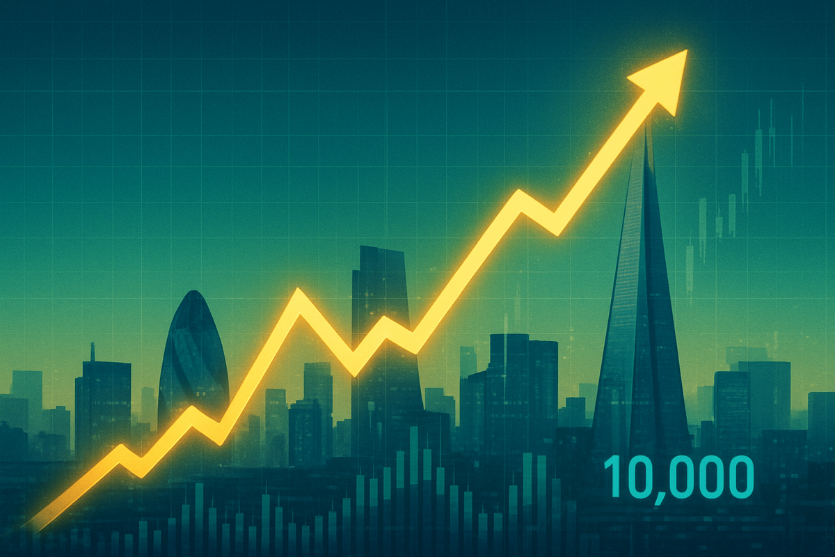 FTSE 100 Soars Towards 10,000 Mark Amidst Rate Cut Hopes and Shifting Market Tides