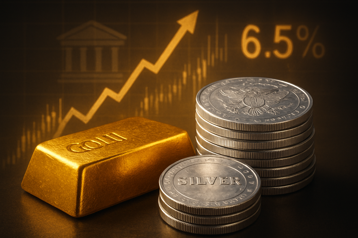 Precious Metals Shine: Gold Steadies as Fed's 2026 Rate Policy Looms, Silver Hits Record Highs