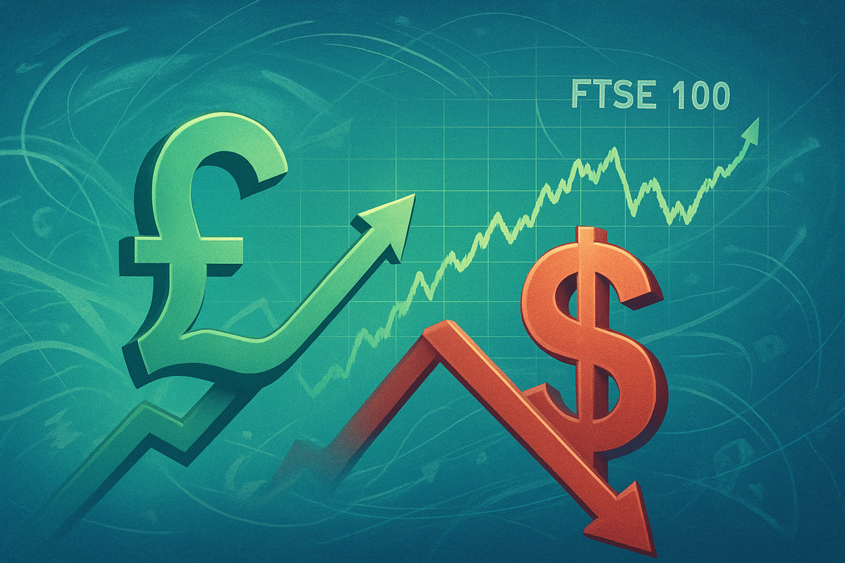 Sterling Soars as Dollar Retreats Amidst Global Monetary Crossroads; FTSE 100 Navigates Shifting Tides