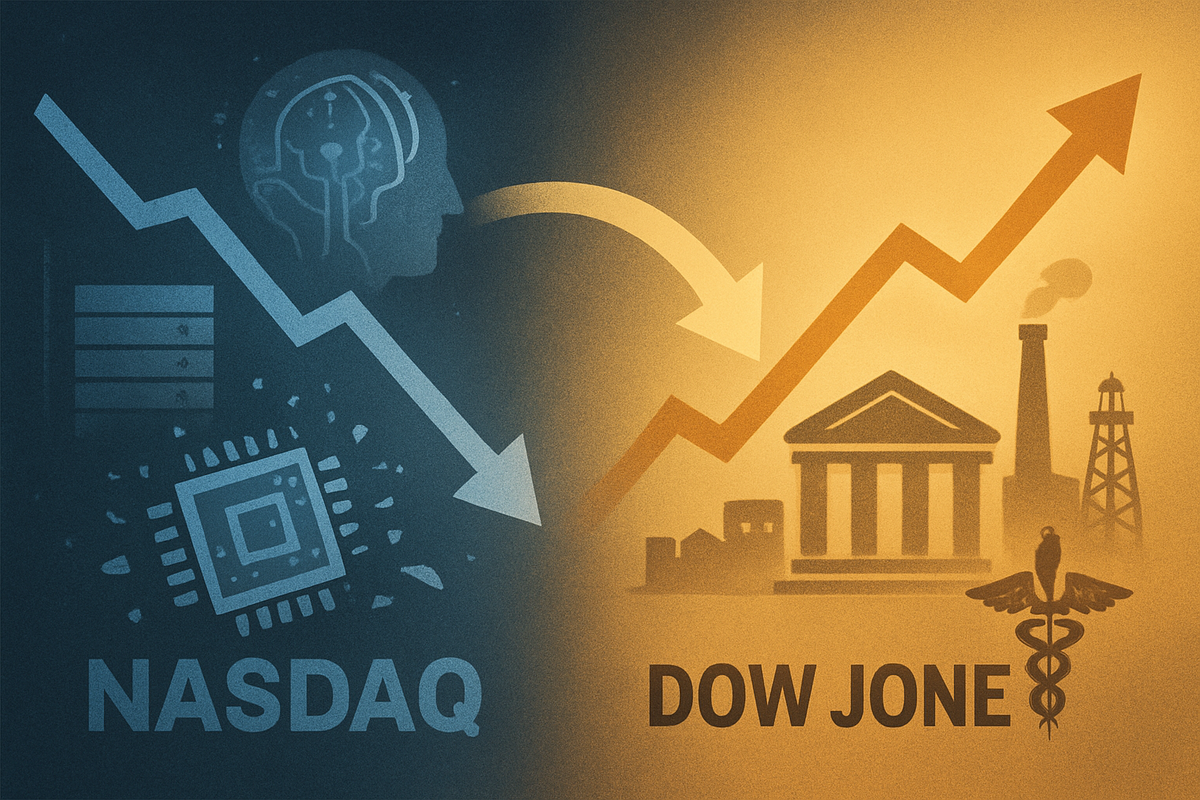 Great Rotation: Tech Exodus Fuels Dow's Record Run While Nasdaq Struggles