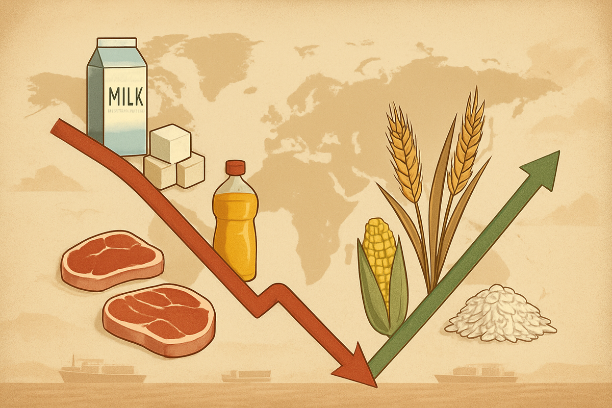 Global Food Prices Tumble for Third Straight Month, Offering Mixed Relief
