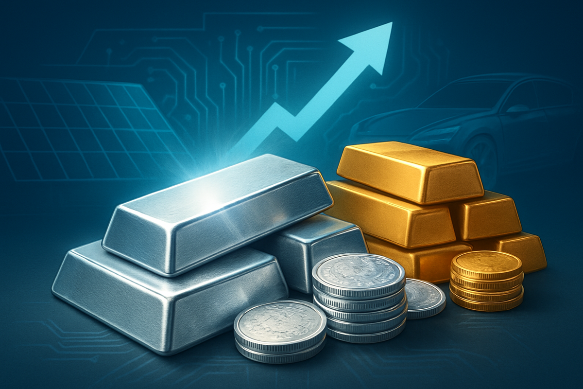 Silver Shines Brighter: Industrial Demand and Rate Cut Hopes Propel White Metal Past Gold to Record Highs