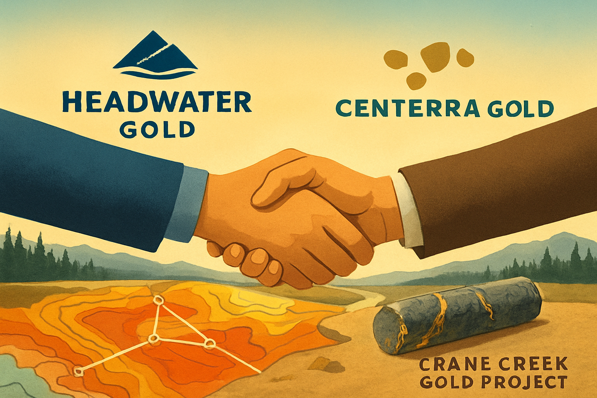 Headwater Gold Secures Landmark $25 Million Earn-in with Centerra Gold for Idaho's Crane Creek Project, Signaling Robust Gold Exploration Future