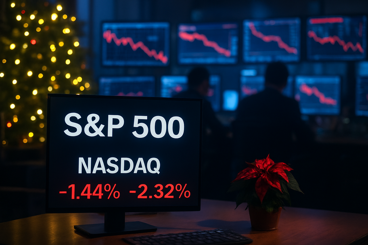 Santa Claus Stumbles: Market Sentiment Shifts to Caution as Tech Giants Retreat and Commodities Plunge