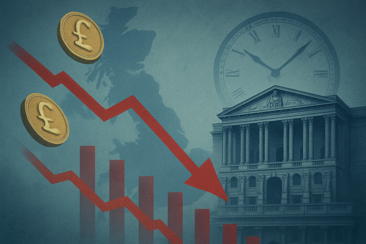 UK Economy's Contraction: Pound Sterling Slips as Bank of England Rate Cut Bets Intensify