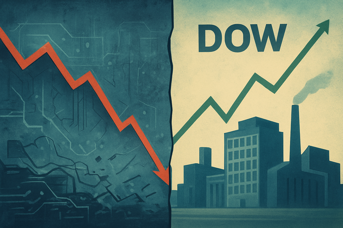 Dow Stands Tall: Tech Woes Shake S&P 500 and Nasdaq, Sparking Market Divergence