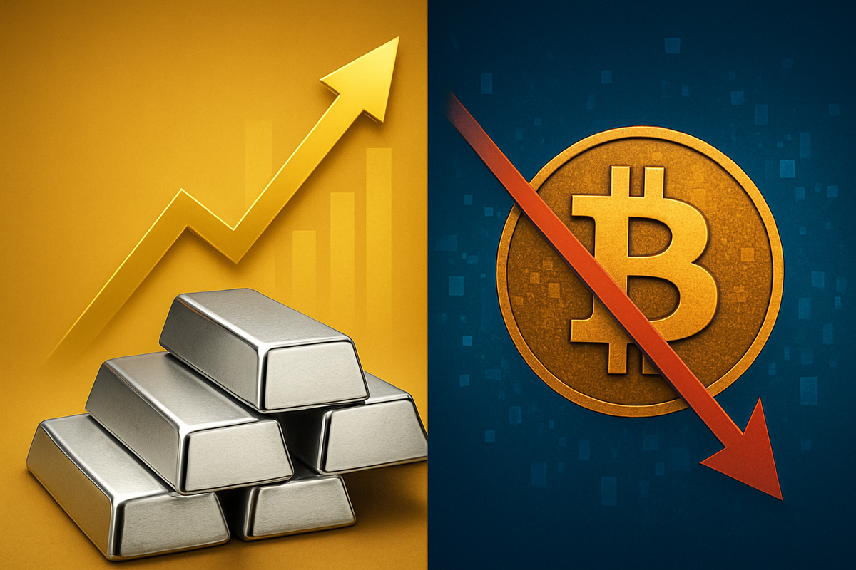 Silver Soars to Record Highs While Bitcoin Stumbles: A Tale of Two Markets