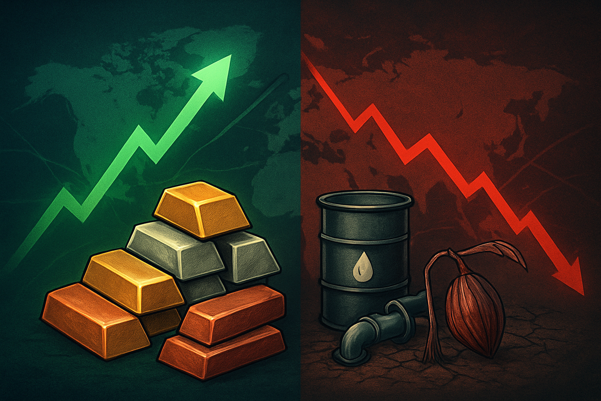 Global Turmoil Fuels Commodity Divide: Safe Havens Soar as Energy Wanes Amidst Geopolitical Tensions