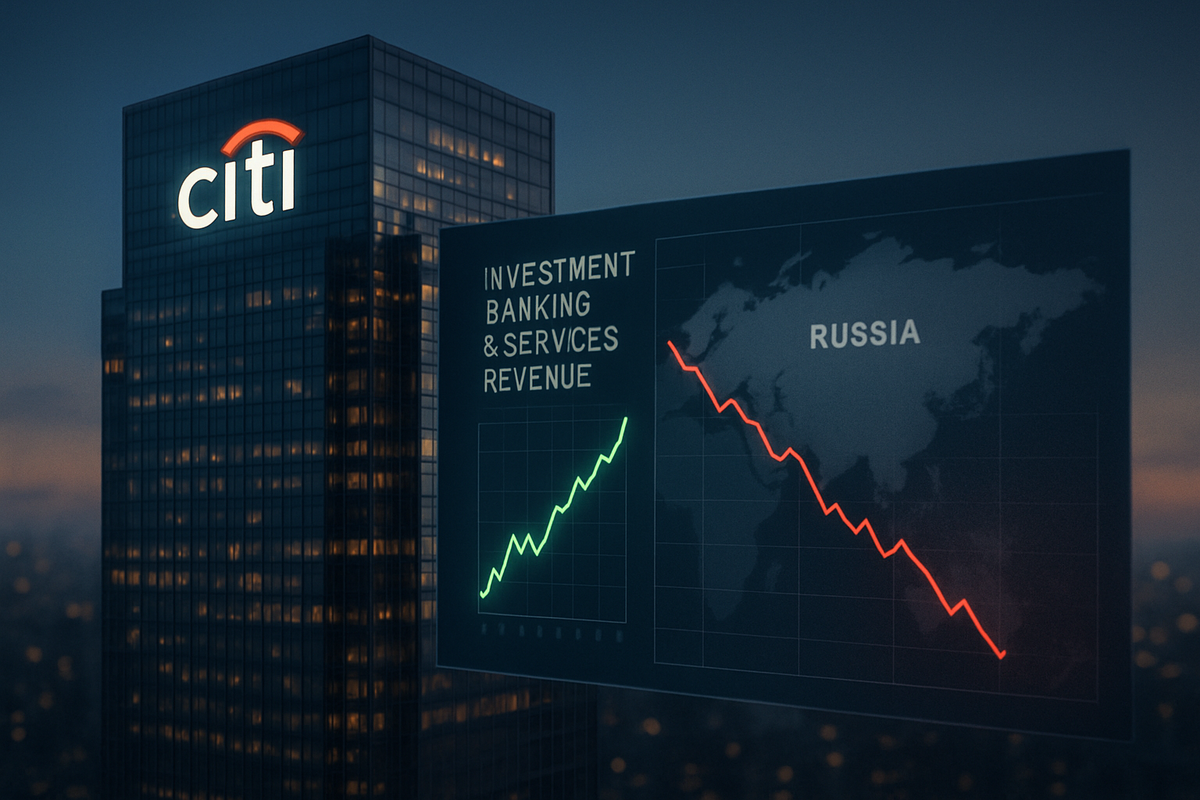 Citigroup Shares Tumble 3.4% as Russia Exit Costs and Revenue Miss Cloud Robust Core Growth