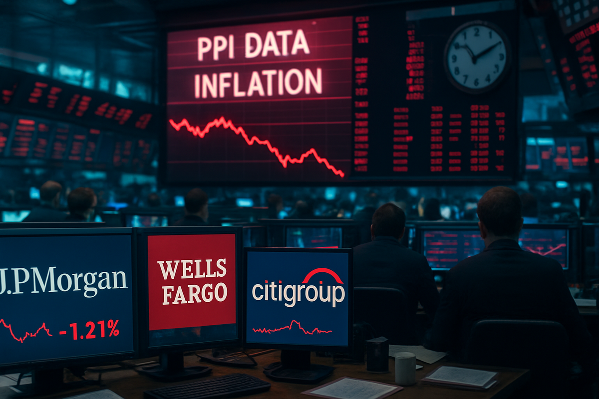 Wall Street Morning Slide: Mixed Bank Earnings and Inflation Data Weigh on Markets
