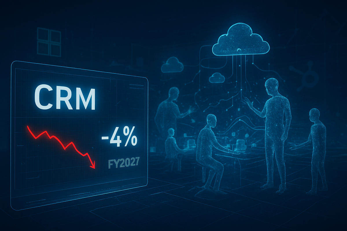Salesforce Slides as $46 Billion Guidance Sparks Fears of an 'Agentic' Disruption