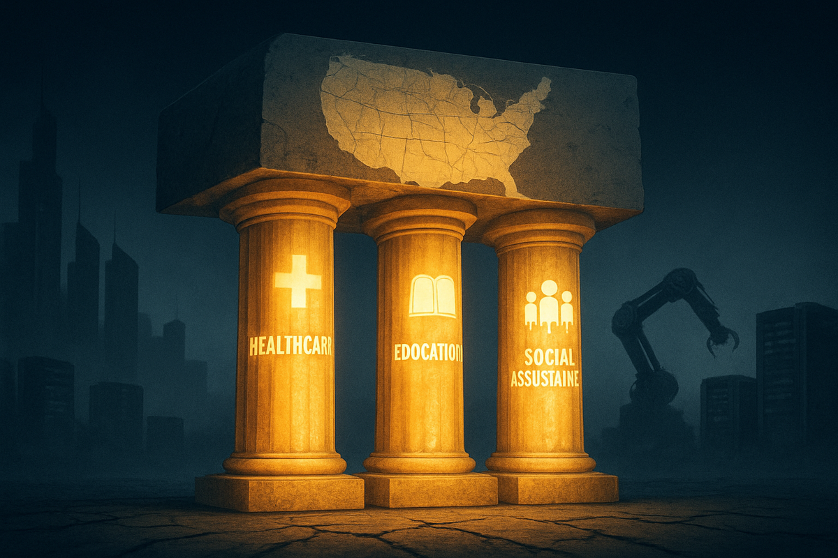 The Three-Pillar Economy: Healthcare and Education Propping Up a Fractured US Labor Market
