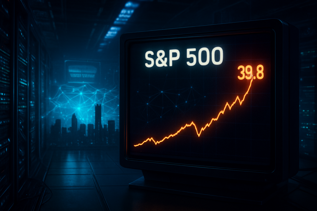 S&P 500 Valuation Alarm: CAPE Multiples Reach 39.8 as AI Spending Dominates GDP