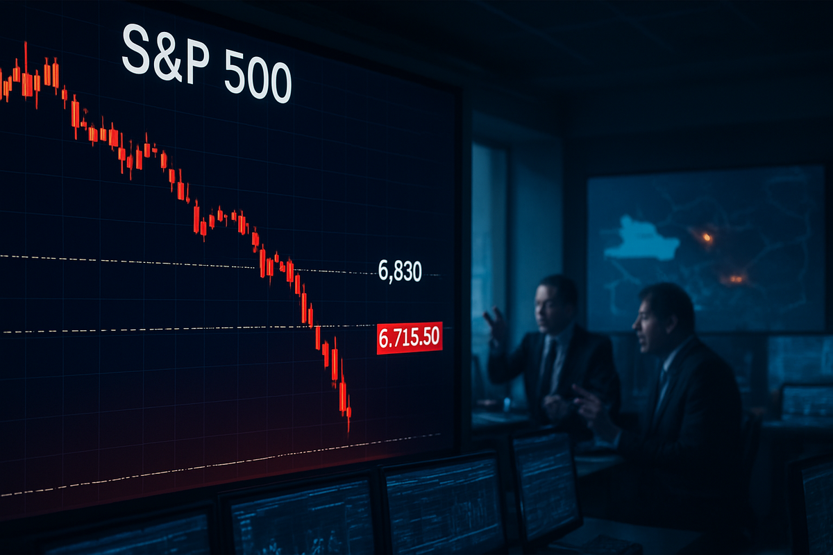 Wall Street Trembles as S&P 500 Shatters 100-Day Average, Eyes 6,775 Support Amid Geopolitical 'Iran Shock'