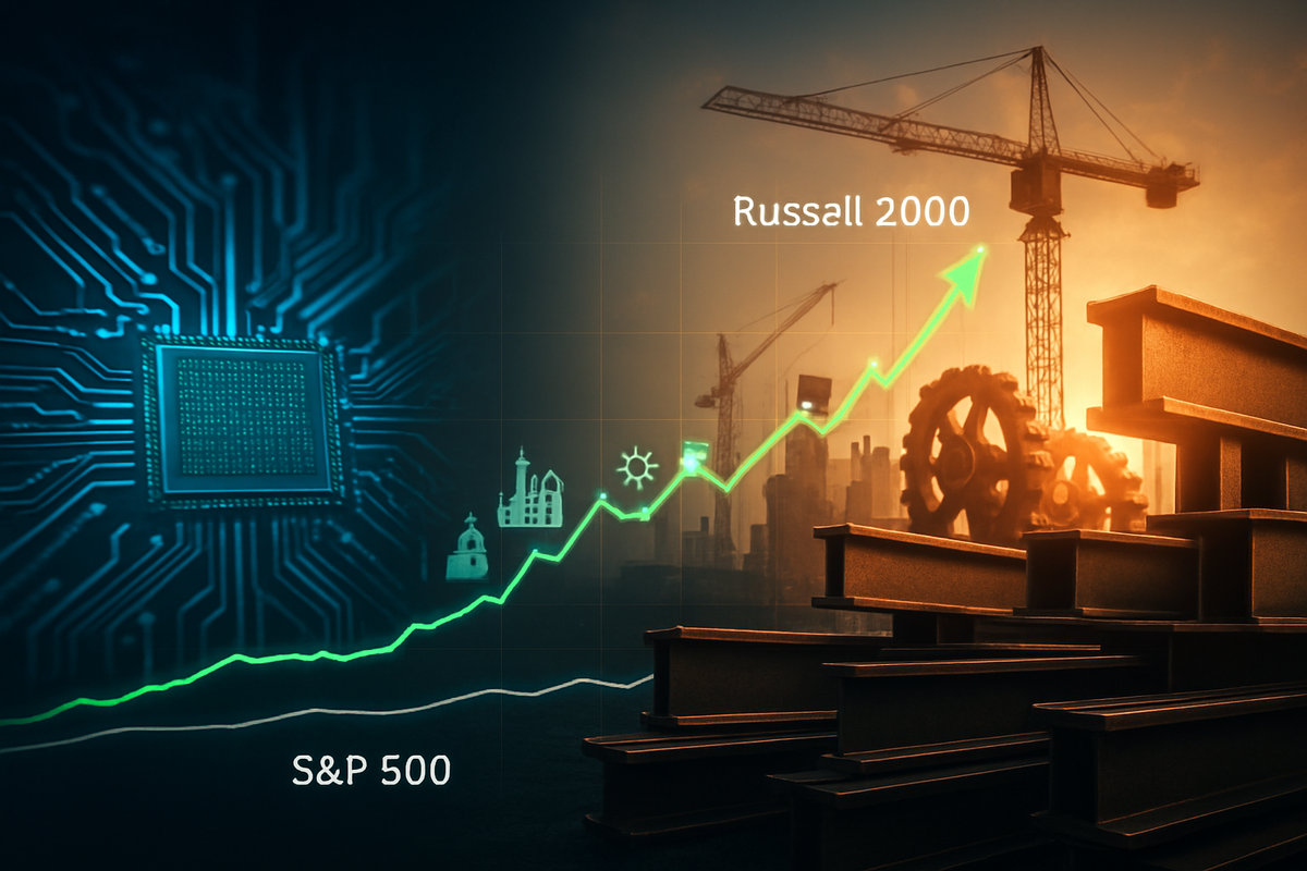 The Great Rotation: Small-Caps Outpace Tech Giants as "Silicon to Steel" Shift Defines 2026