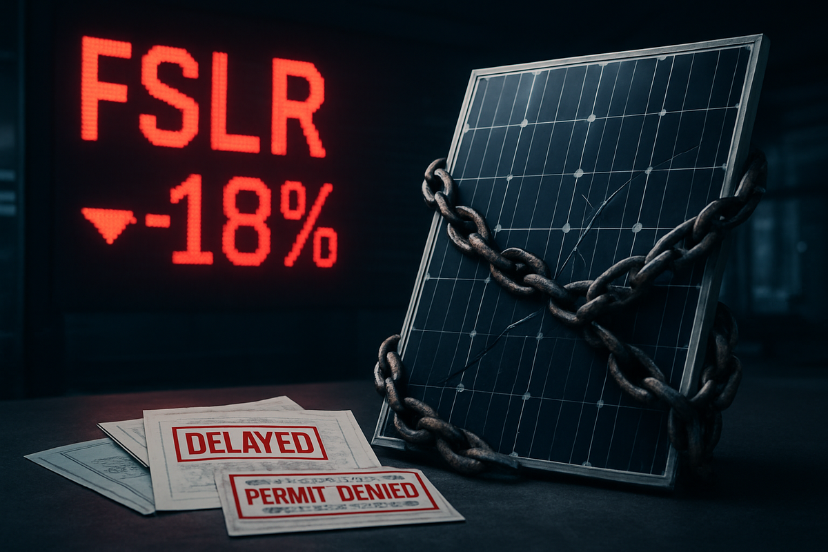 Solar Giant's Guidance Cliff: First Solar Shares Crater 18% on Weak 2026 Outlook and Policy Headwinds