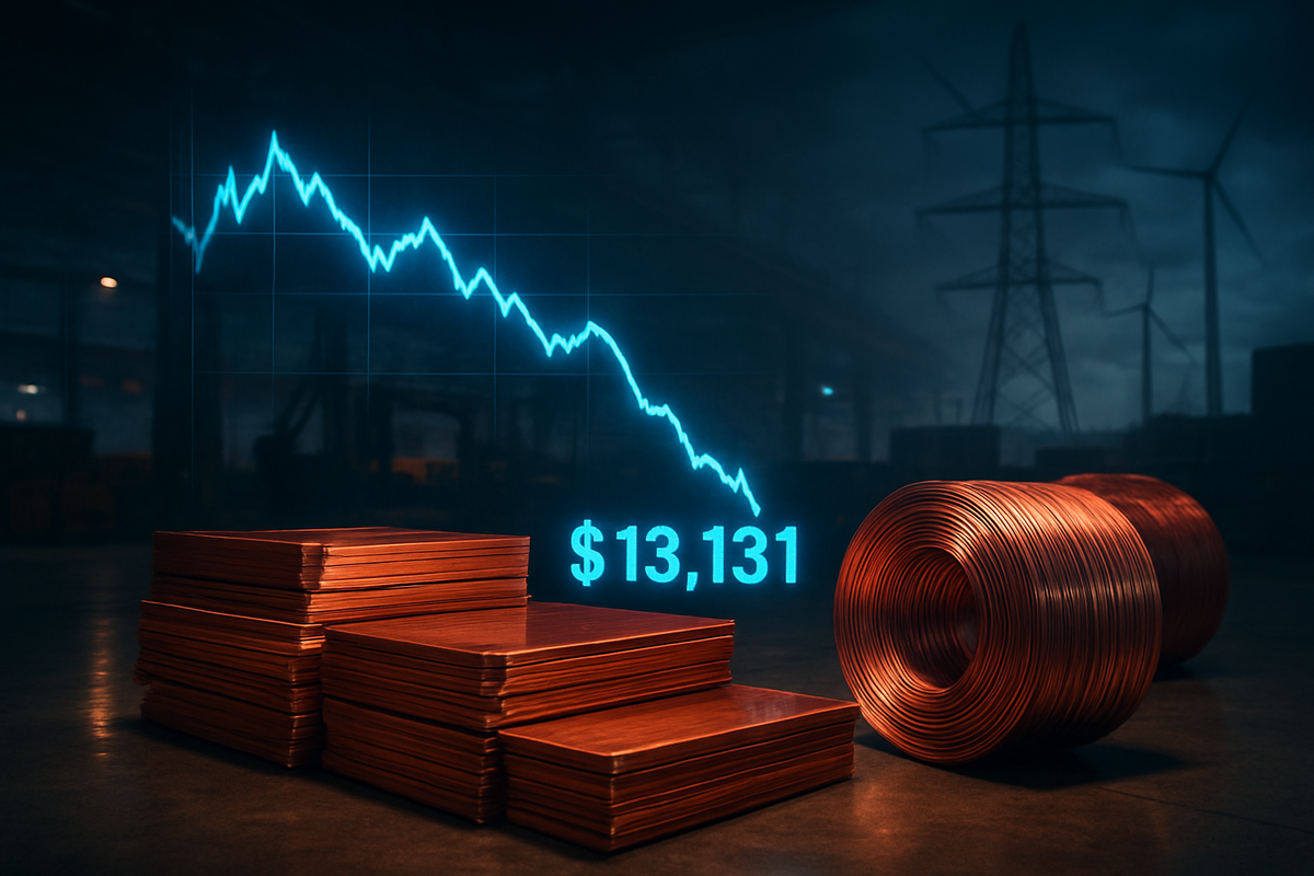 Copper Slumps as Energy-Driven Inflation Squeezes Industrial Demand: A $13,000 Test for the 'Red Metal'