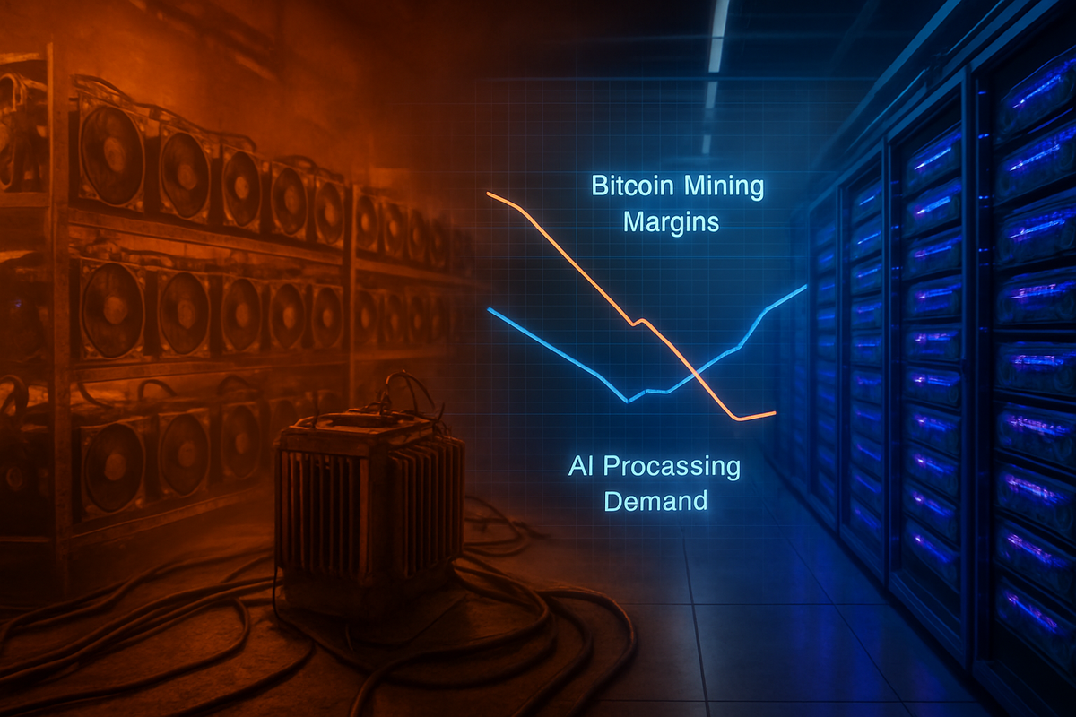 Crypto Miners Struggle: MARA and Riot fall as rising energy costs and the shift to AI processing pressure margins