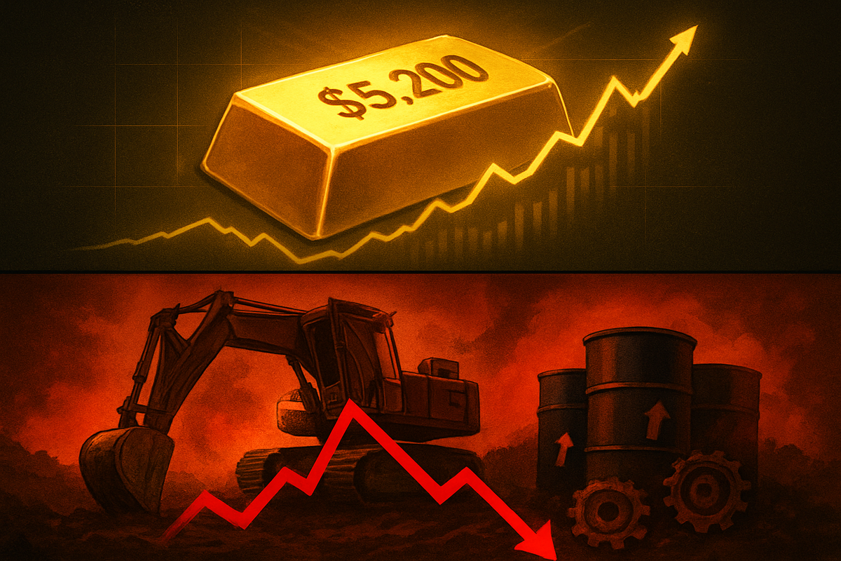 The Golden Paradox: Why Mining Stocks Are Plummeting as Bullion Hits Record $5,200