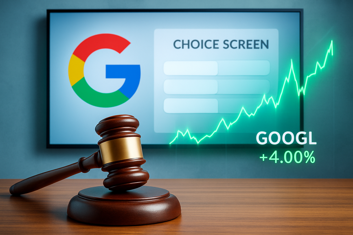 Alphabet Dodges Structural Breakup: DOJ Choice Screen Mandate Triggers Relief Rally for Google Parent
