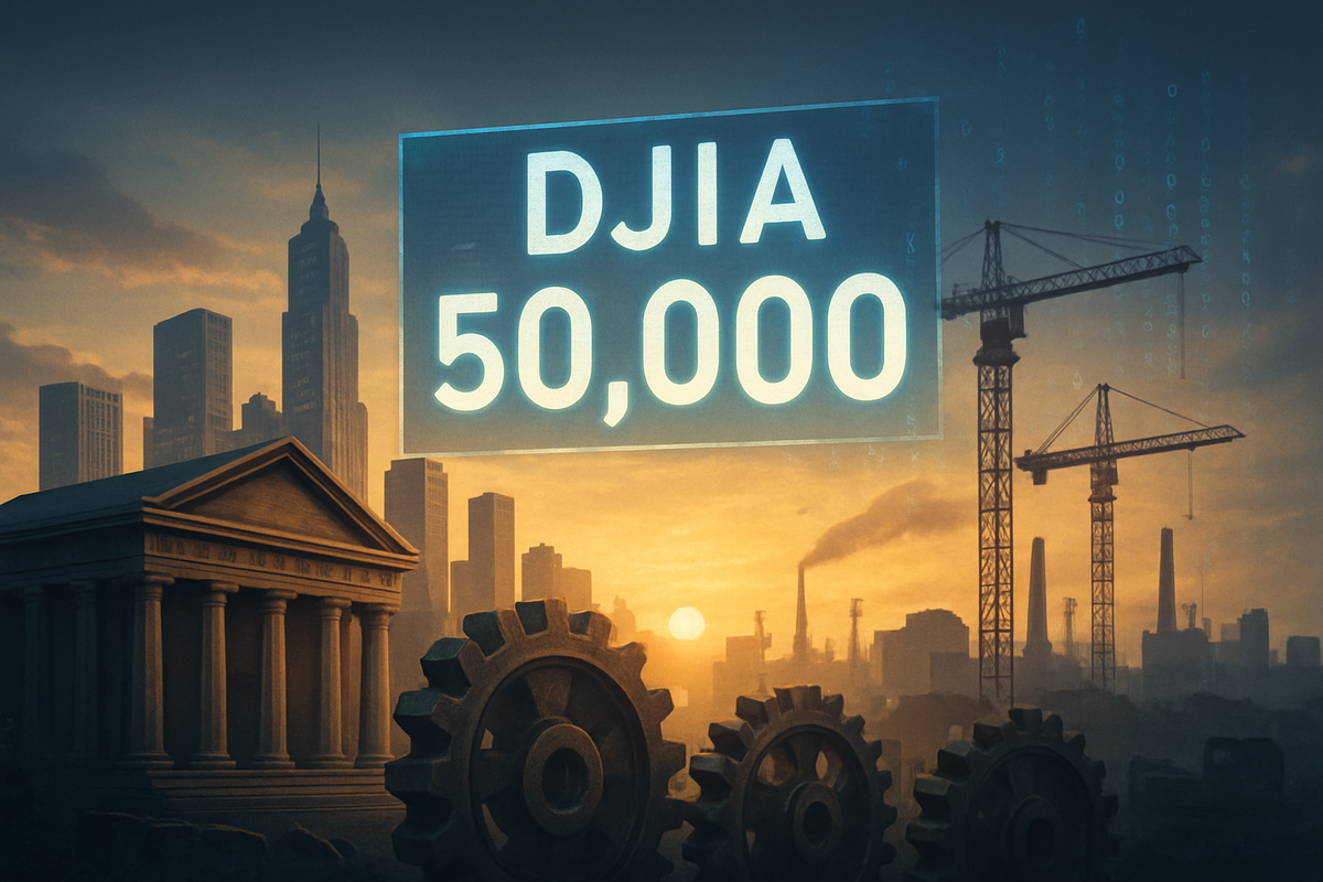 Blue-Chip Renaissance: Dow Jones Flirts with 50,000 as Investors Pivot to 'Atoms Over Bits'