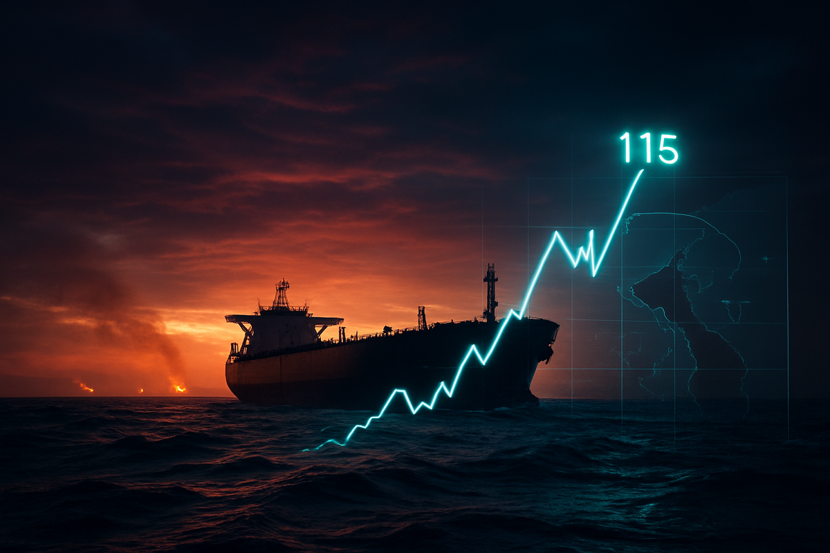 Global Energy Crisis Deepens: WTI Crude Hits 4-Year High of $115 Amid Strait of Hormuz Blockade