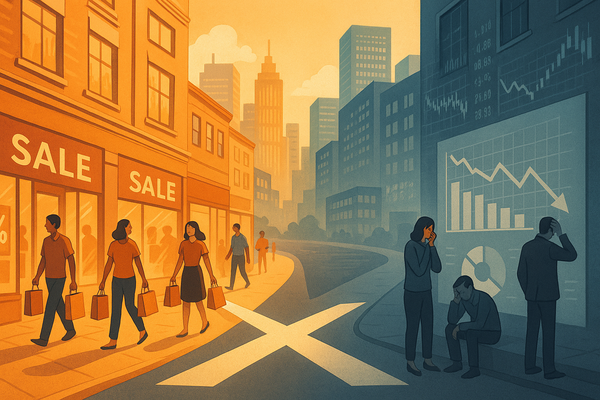 Economic Crossroads: Consumer Confidence Dips as Retail Sales Soar, Signaling Uncertain Path Ahead