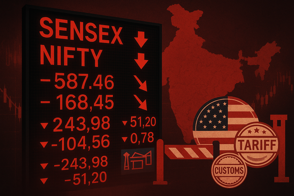 Indian Stocks Plummet: Sensex and Nifty Face Sixth Consecutive Weekly Loss Amidst Escalating US Tariffs