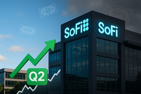 SoFi Surges on Stellar Q2 Results, But Stock Offering Casts Shadow (NASDAQ: SOFI)