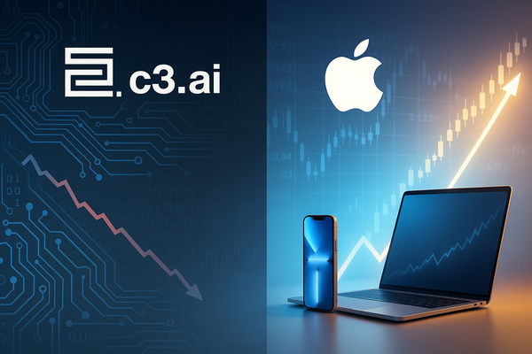 Corporate Earnings Mixed Bag: C3.ai Tumbles While Apple Soars on Strategic Moves