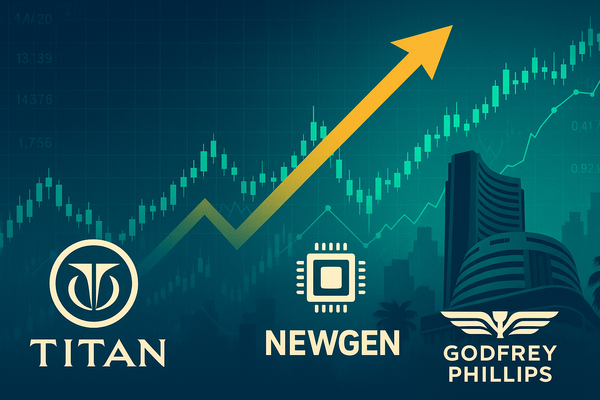 India's Market Highlights: Titan, Newgen Software, and Godfrey Phillips Lead the Way