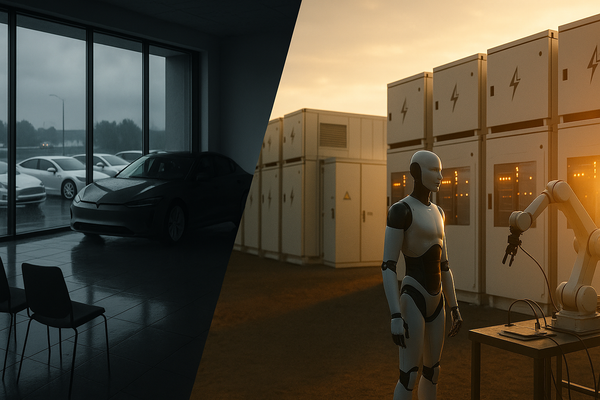 Tesla's Profound Duality: Automotive Headwinds Clouded by AI and Energy Breakthroughs
