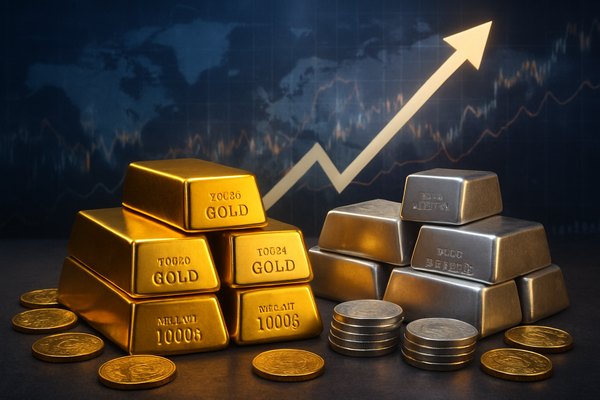 Gold Hits Historic Highs Amidst Global Turmoil, Silver Rallies Towards 14-Year Peak