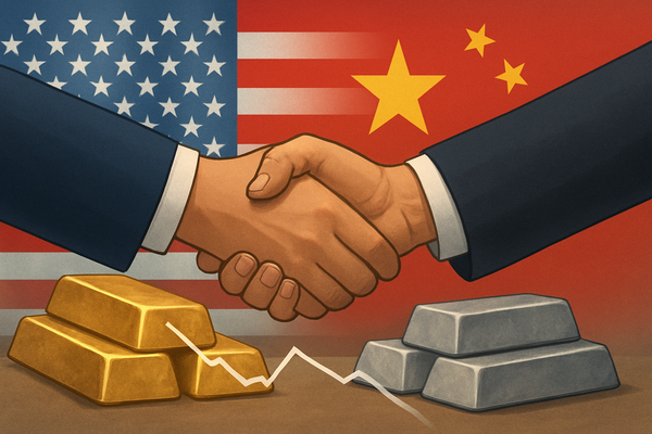 Gold and Silver Tumble as Imminent US-China Trade Deal Eases Global Tensions
