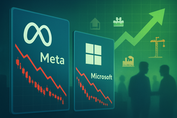 Tech Titans Stumble: Meta and Microsoft Drag S&P 500 as Investors Rotate to Value, Dow Gains Ground